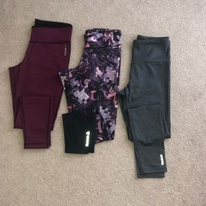 Set of 3 pairs of Reebok leggings